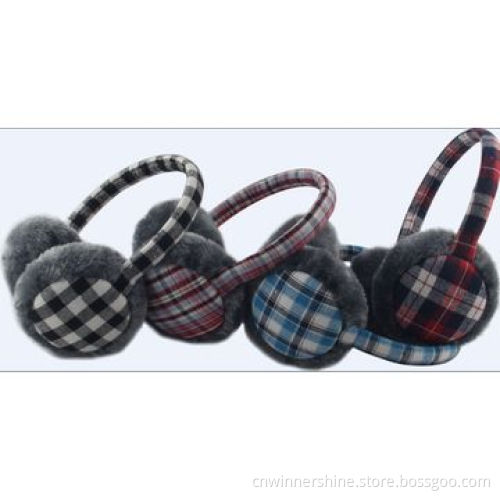 Fax fur earmuffs with artificial fur material